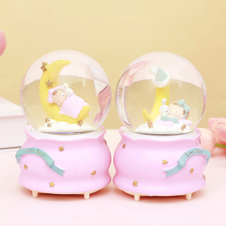 White Swan Wedding Gift Snow Globe Customs Resin Polyresin Birthday Gift Snow Globe
