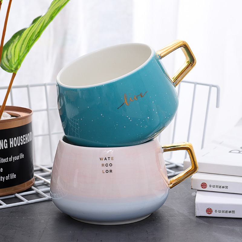 Creative Gold Ceramic Mug Gift Luxury Souvenir Mug