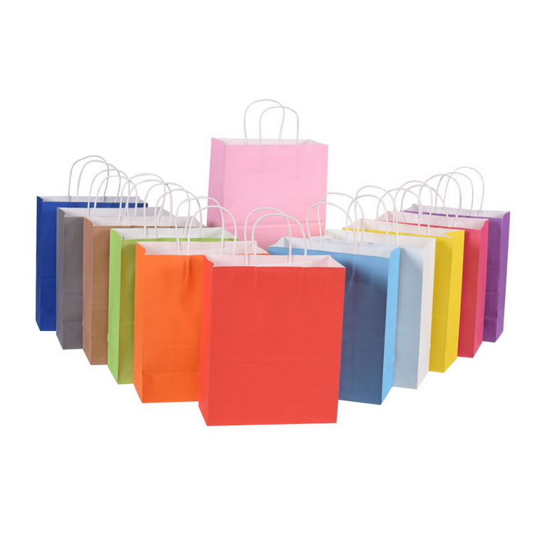 Fancy Factory Stocked Kraft Paper Gsm 260 Gift Paper Bag for Promotion