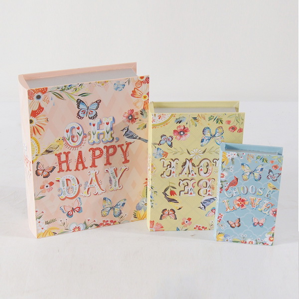 Wholesale Wonderful Wooden Book Shape Box Canvas