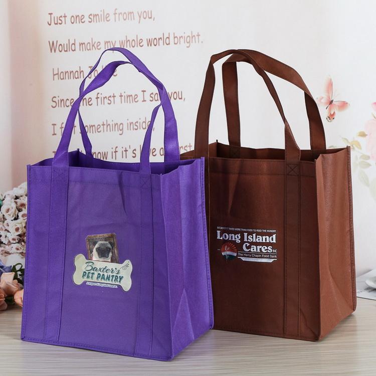 Hot Sale Custom Logo Portable Non-Woven Shopping Bag With Pink Green Black And More 