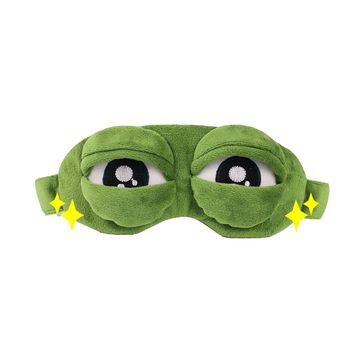 Silk Sleeping Gel Fashion Eye Sleep Mask Cooling Contour Ice Cold Plush Travel Animal Frog
