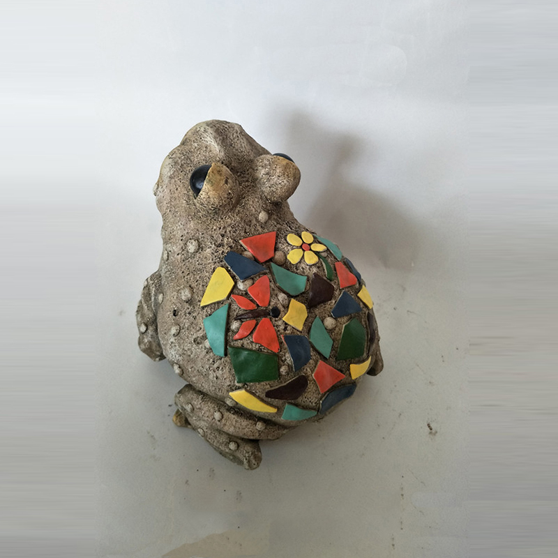 Painted Frog Statue Holy Family Outdoor Statue Ornamental Statue MGO Products
