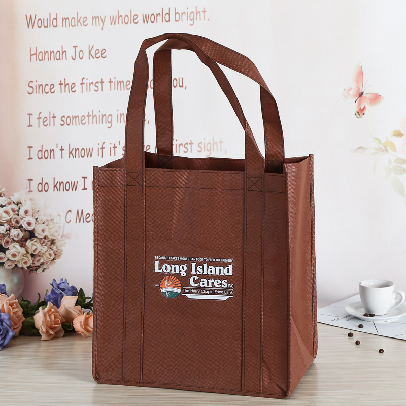 Hot Sale Custom Logo Portable Non-Woven Shopping Bag With Pink Green Black And More 