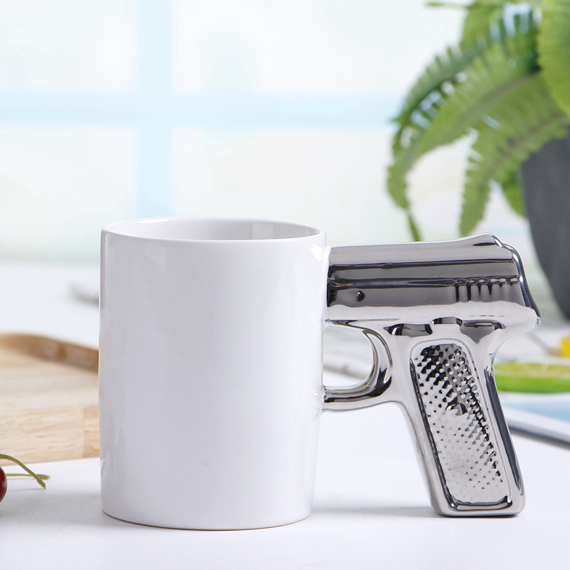Creative Ceramic Gun Mug / Gun Handle Coffee Mug / Gun Shaped Mug