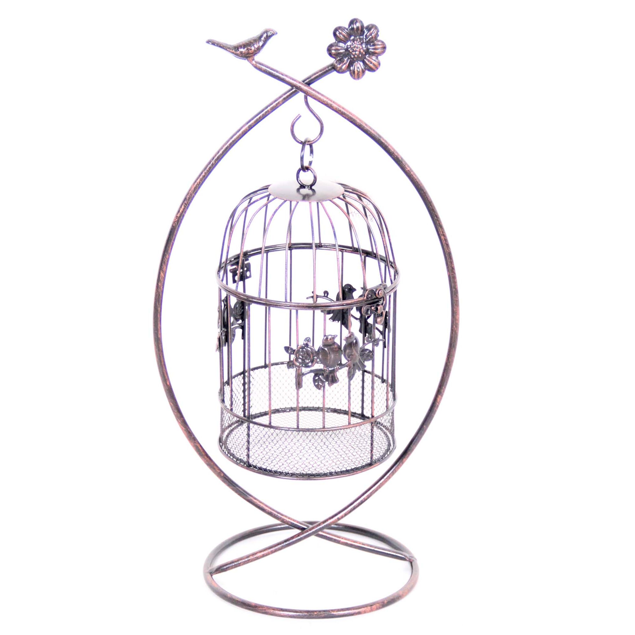 Decorative Rusty Retro Style Bird Cage Metal