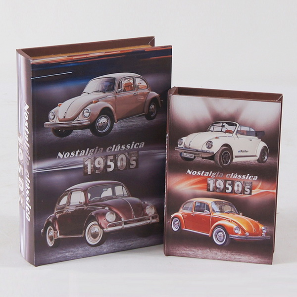 Cock Canvas Decorative Book Box Files in Set 
