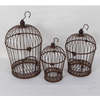 Antique French Small Garden Decor Metal Bird Cage