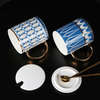 Creative American Gold Ceramic Couple Mug Water Mug Ins Nordic Afternoon Tea Mug