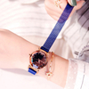 Luxury Rose Gold Women Watch Magnet Starry Sky Wrist Watch
