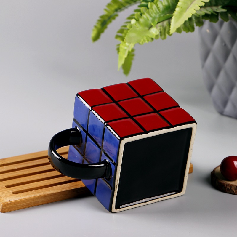 Wholesale Creative Toy Desisgn Russia Tetris Magic Rubik's Cube Shape of Porcelainmug with Handle 