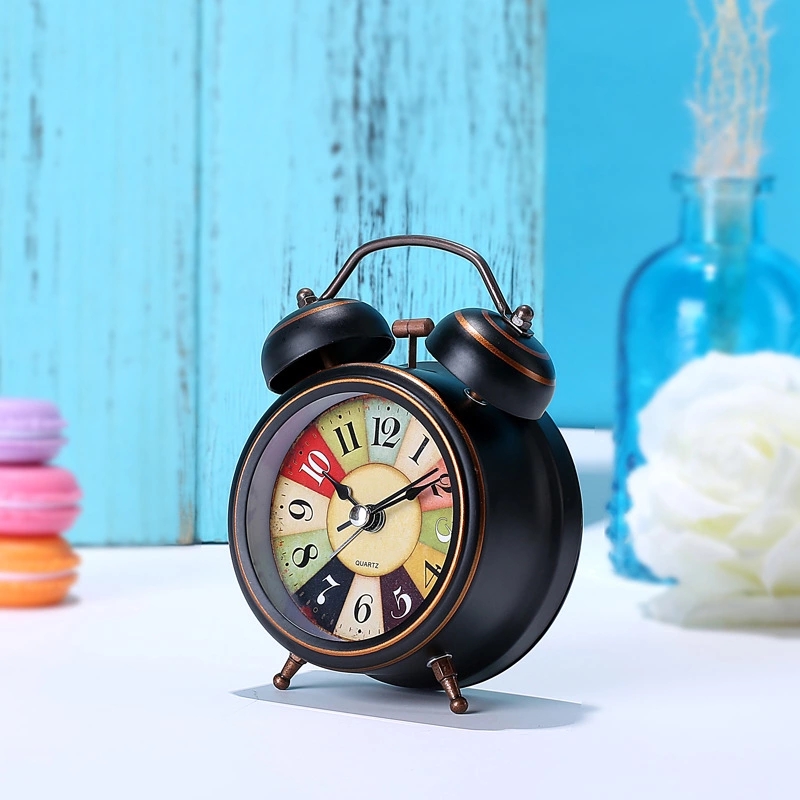Two Bell Metal Custom Color Table Alarm Clock for Kid