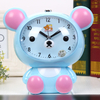 Cute Colourful CE ABS Blue 12cm Slient Twin Bell Alarm Clock for Bedroom Kids