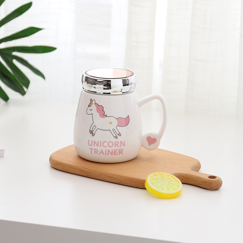 Customized with Cover Ceramic Mug with Large Belly Mark Cup Retro Creative Promotion Gift Cup
