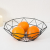 Geometric Fruit Vegetable Wire Basket Metal Bowl Kitchen Storage Desktop Organizer