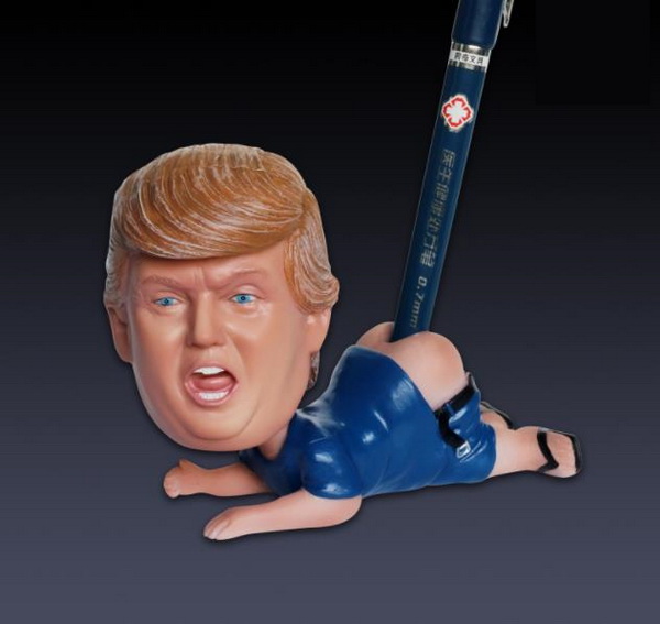 Donald Trump Funny Action Figure Doll Bobble Head Resin Arts Handmade Figure