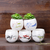 Customized new style home decor cheap colorful modern geometric ceramic flower pot