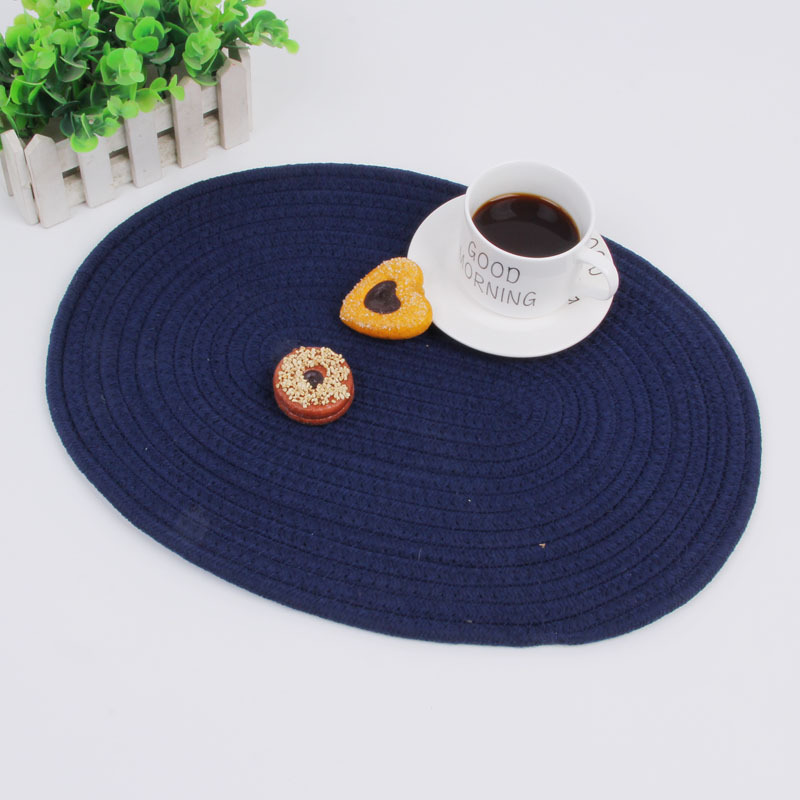 Round Weave Placemat Fashion PP Dining Table Mat Disc Pads Bowl Pad 