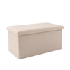 Home Furniture Linen Colorful Foldable Kids Storage Box Ottoman Linen Storage Stool