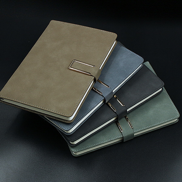 Classic Blue Faux Leather Hard Cover Bound Writing Journal/notebook 