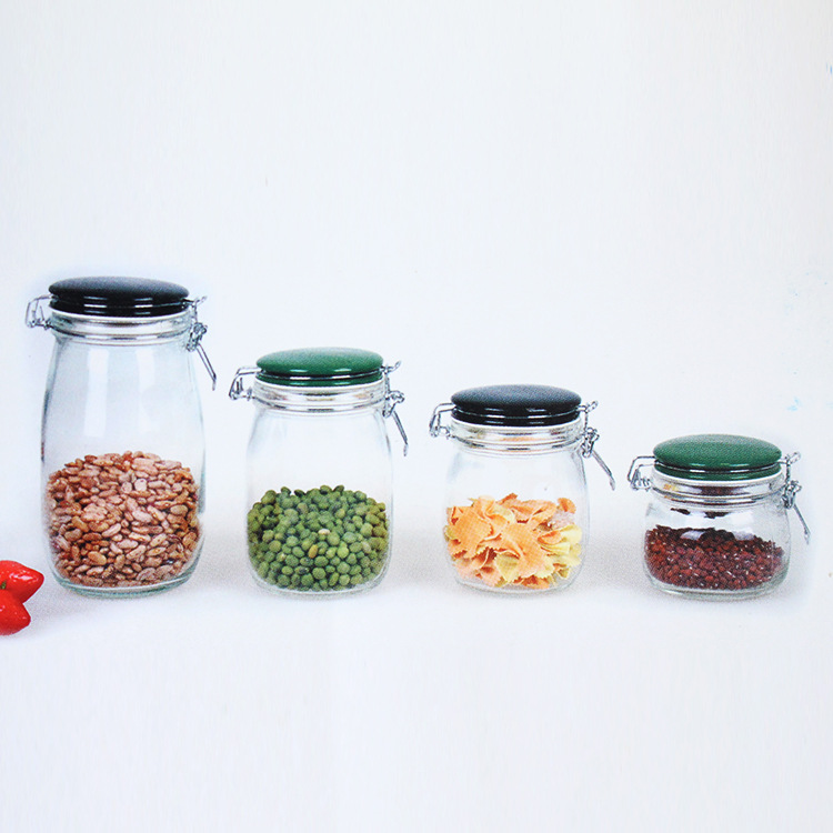 Borosilicate Honey Candy Herb Weed Cookie 350ml 400ml Food Storage Glass Jar