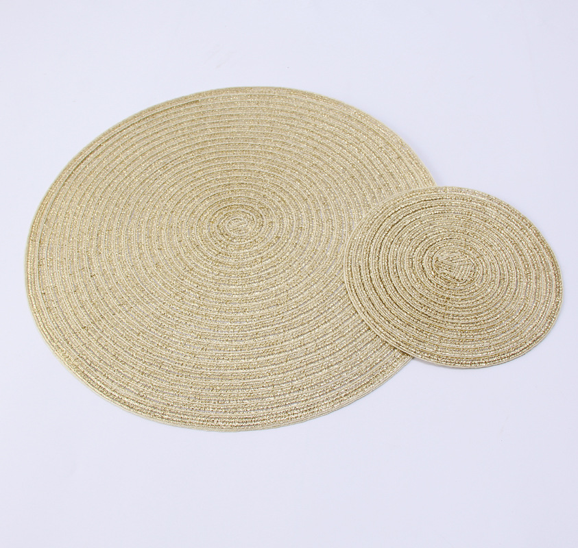 Cheap Colorful Handmade Weaving Cotton Rope Placemat / Cup Mat Used for Putting Drinks on Display 