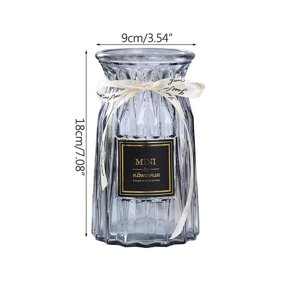 Wholesale Clear Round Shape Mouthblown Wedding Decorative Glass Vase 