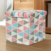 Cute Kids Square Shape Foldable Storage Box Stool Ottoman