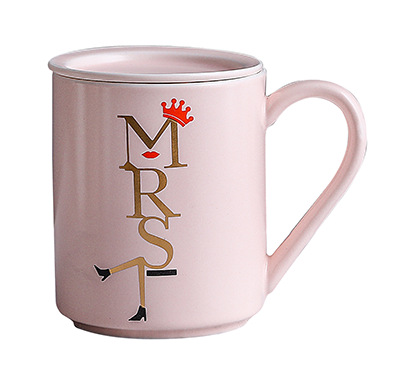 Creative Ceramic with Lid Customized Lovers with Lid Coffee Cup Milk Cup Beer Water Cup