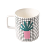 Cartoon Plant Small Fresh Mug Milk Mug Breakfast Mug Water Mug Bone China Potted Mug
