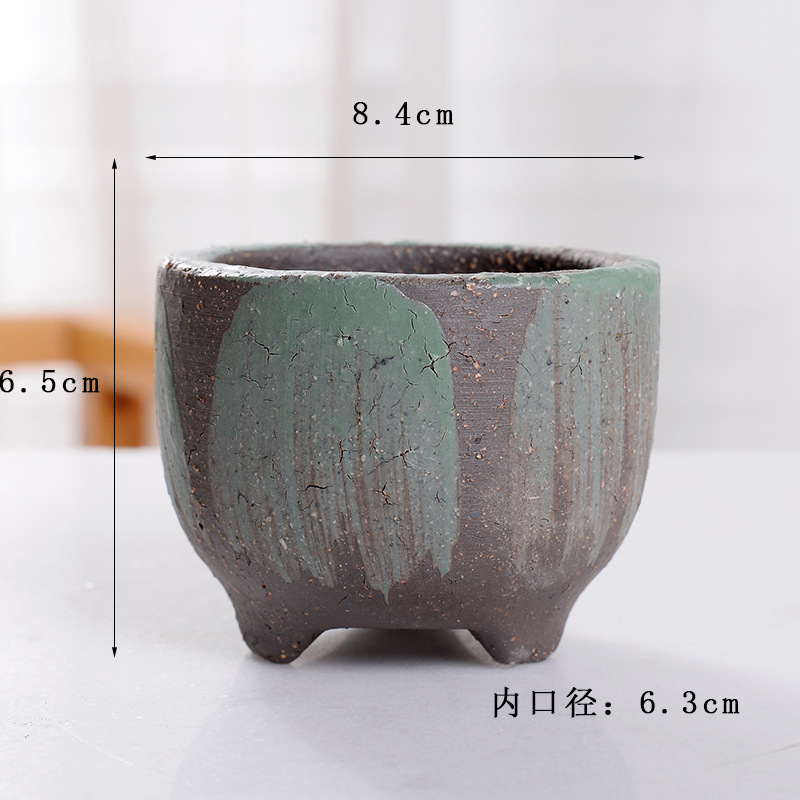 Burst Crude Pottery Wheat Meal Stone Succulent Flowerpot