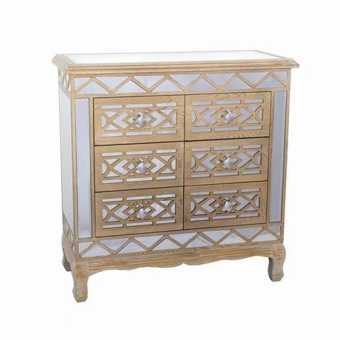White Small Antique Mirrored Chest Furniture Wholesale