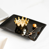  Factory Supply Wedding Ceramic Decal Square Ring Dish Decorative Trinket Tray on Sale