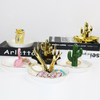 Unique Design Ceramic Lady Ring Jewelry Holder for Home Decor with Deer Head 