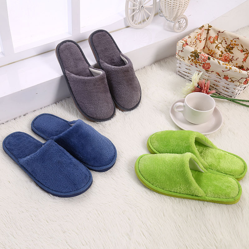 High Quality Comfortable Winter Cotton Memory Foam Washable Anti Slip Indoor Soft Slippers 