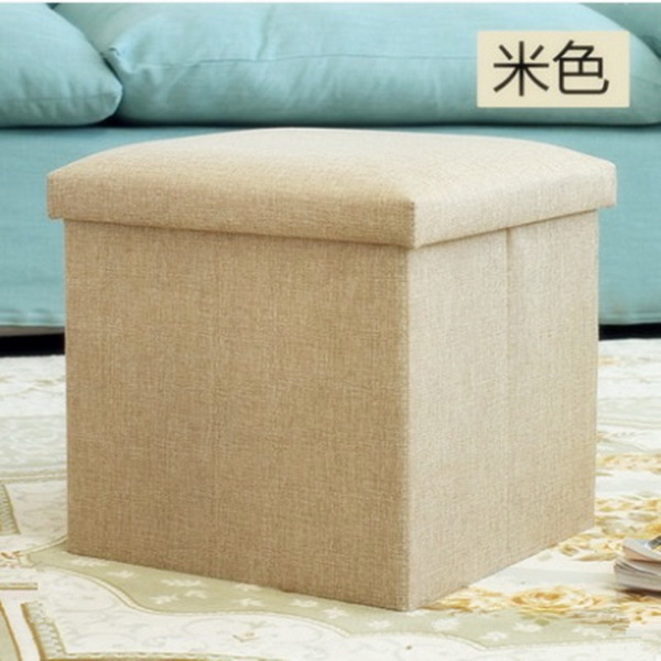Folding kids toys storage MDF stool box chair with customized printing