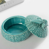 Practical Blue Ceramic Jewelry Box for Wedding Decor