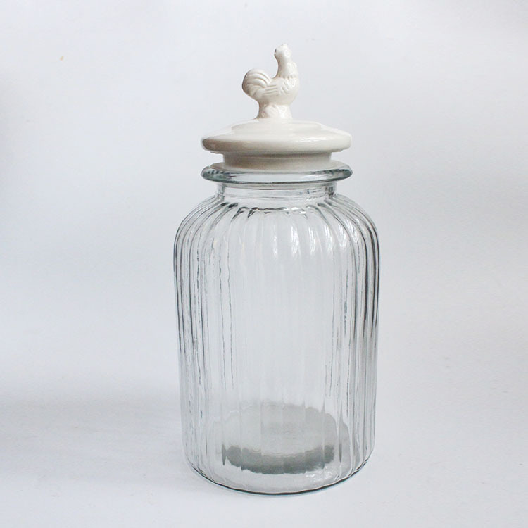 Food Grade Large Heat Resistant Sealing Glass Food Mason Jar Storage Glass Jar 