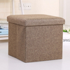 Amazon Hot Sale Good Quality Fabric Foldable Seat Box Folding Storage Stool Ottoman