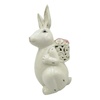 White Ceramic Easter Bunny Rabbit Head for Decor 