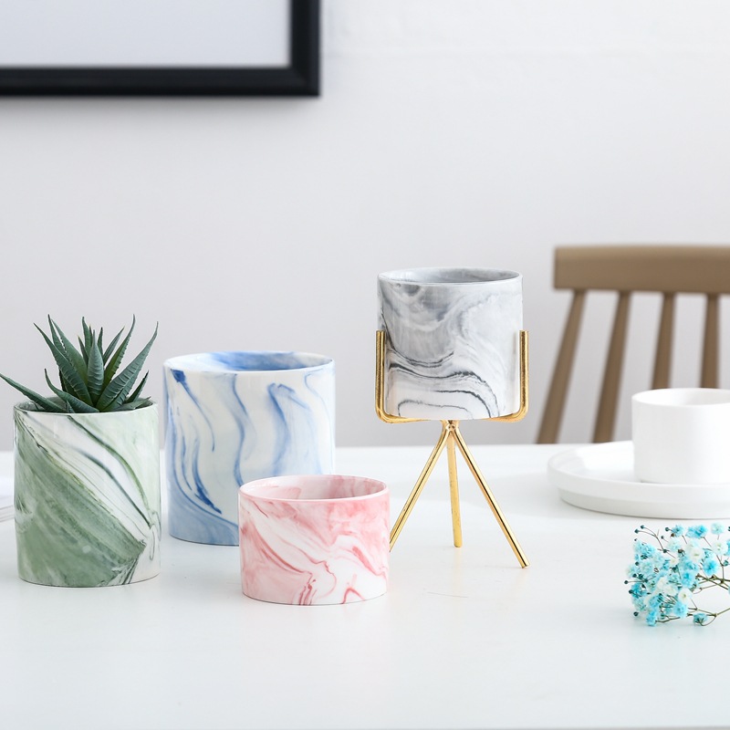 Garden Decoration Flower Colorful Square Ceramic Pot for Sale