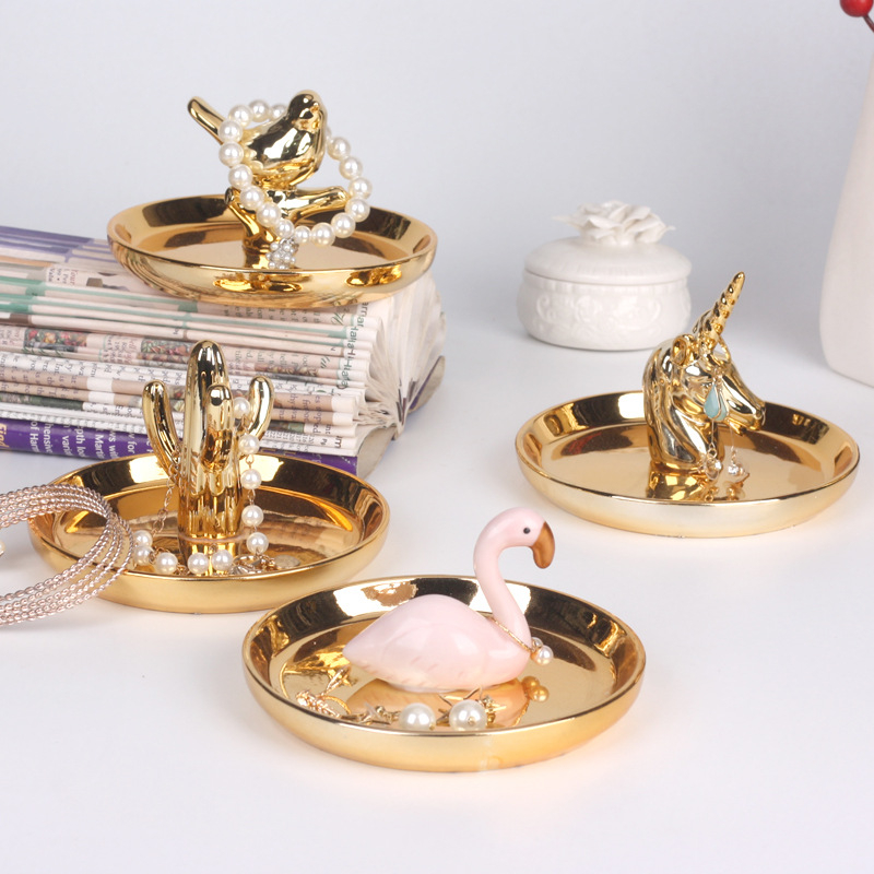 Ceramic Jewelry Ring Holder with Gold Rim with Turtle Buy ceramic