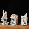 Unique Design Table Decoration Ceramic Christmas Gift Village Houses