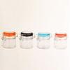 Straight Slide Clear Round Glass Jar for Weeds Herbs Skin Cream Mask Bottle with Black Matte 