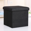 Modern Fabric Square Storage Ottoman Foot Rest Stool Beige Or Customize
