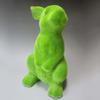 Flocked Rabbits Green Artifical Grass Bunnies Wedding Garden Decorations Easter Rabbit 