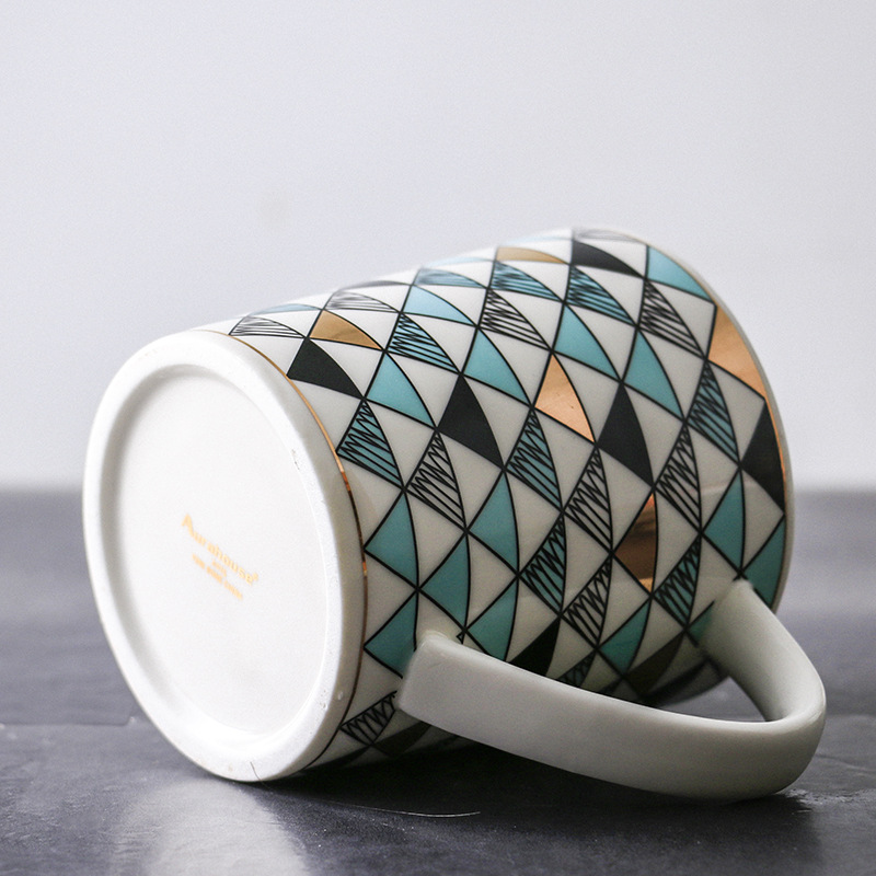 Matte Ceramic Mug Coffee Mug Milk Mug Geometric Triangle Mug