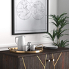 100% handmade round metal glass mirror serving tray for home decor and hotel