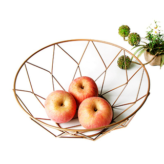 Fruit Basket Container Bowl Metal Wire Basket Rack Fruit Vegetable Storage Holder