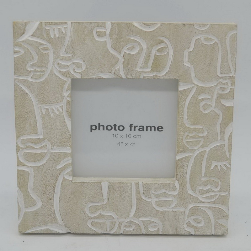 Resin Flocked Baroque Resin Photo Frame